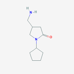 4-(Aminomethyl)-1-cyclopentylpyrrolidin-2-one