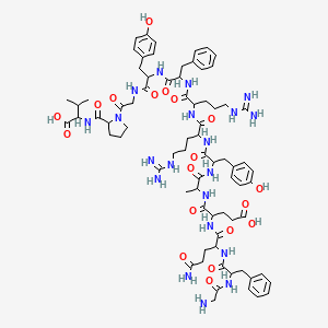 Glycylphenylalanylglutaminyl-alpha-glutamylalanyltyrosylarginylarginylphenylalanyltyrosylglycylprolylvaline