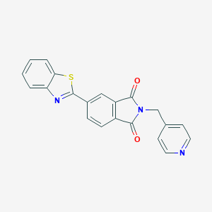 molecular formula C21H13N3O2S B303039 5-(1,3-benzothiazol-2-yl)-2-(4-pyridinylmethyl)-1H-isoindole-1,3(2H)-dione 