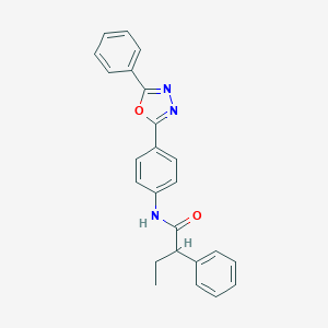 molecular formula C24H21N3O2 B303041 2-phenyl-N-[4-(5-phenyl-1,3,4-oxadiazol-2-yl)phenyl]butanamide 
