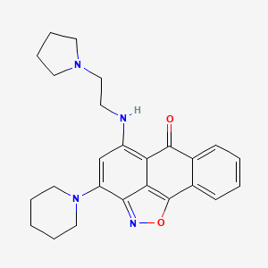 3-(1-Piperidyl)-5-[[2-(1-pyrrolidinyl)ethyl]amino]-6H-anthra[1,9-cd]isoxazol-6-one