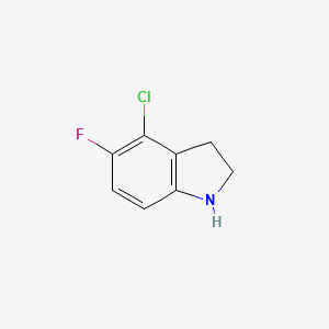molecular formula C8H7ClFN B3030419 4-Chloro-5-fluoroindoline CAS No. 903551-32-6