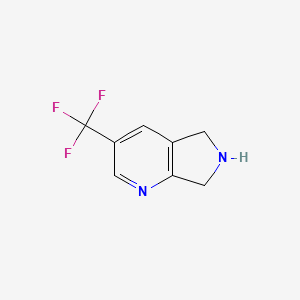 molecular formula C8H7F3N2 B3030431 3-(Trifluoromethyl)-6,7-dihydro-5H-pyrrolo[3,4-B]pyridine CAS No. 905273-66-7