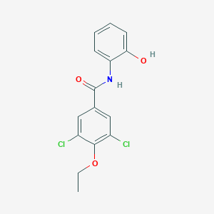 molecular formula C15H13Cl2NO3 B303045 3,5-dichloro-4-ethoxy-N-(2-hydroxyphenyl)benzamide 