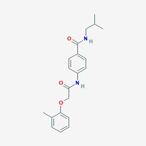 molecular formula C20H24N2O3 B303048 N-isobutyl-4-{[(2-methylphenoxy)acetyl]amino}benzamide 