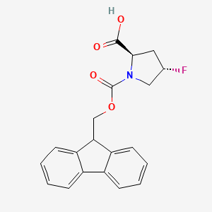 molecular formula C20H18FNO4 B3030496 （2R，4S）-1-（（9H-芴-9-基）甲氧羰基）-4-氟吡咯烷-2-羧酸 CAS No. 913820-87-8