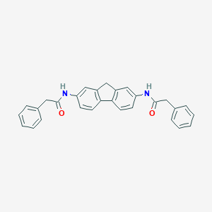 molecular formula C29H24N2O2 B303050 2-phenyl-N-{7-[(phenylacetyl)amino]-9H-fluoren-2-yl}acetamide 
