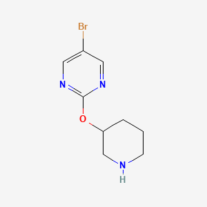 molecular formula C9H12BrN3O B3030508 5-Bromo-2-(piperidin-3-yloxy)pyrimidine CAS No. 914347-73-2
