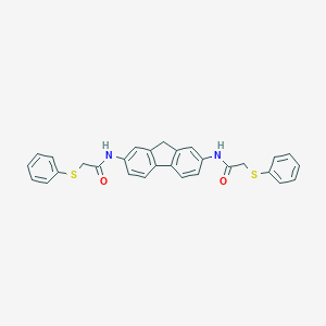 molecular formula C29H24N2O2S2 B303051 2-(phenylsulfanyl)-N-(7-{[(phenylsulfanyl)acetyl]amino}-9H-fluoren-2-yl)acetamide 