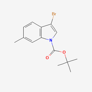 molecular formula C14H16BrNO2 B3030511 叔丁基 3-溴-6-甲基-1H-吲哚-1-羧酸酯 CAS No. 914349-34-1