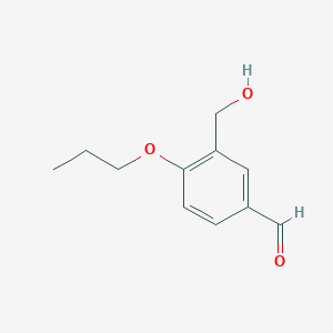 molecular formula C11H14O3 B3030525 3-(羟甲基)-4-丙氧基苯甲醛 CAS No. 915921-81-2