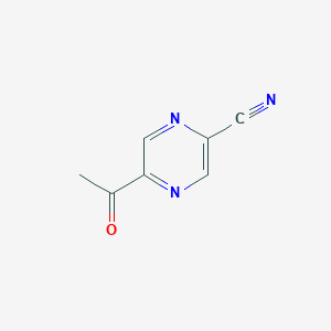 molecular formula C7H5N3O B3030534 5-乙酰基吡嗪-2-腈 CAS No. 916333-43-2