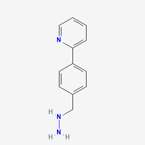 molecular formula C12H13N3 B3030568 Pyridine, 2-[4-(hydrazinylmethyl)phenyl]- CAS No. 920757-34-2