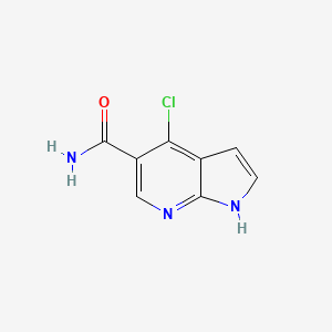 molecular formula C8H6ClN3O B3030569 4-chloro-1H-pyrrolo[2,3-b]pyridine-5-carboxamide CAS No. 920966-13-8