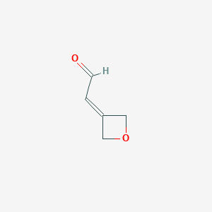 molecular formula C5H6O2 B3030576 2-(Oxetan-3-ylidene)acetaldehyde CAS No. 922500-93-4