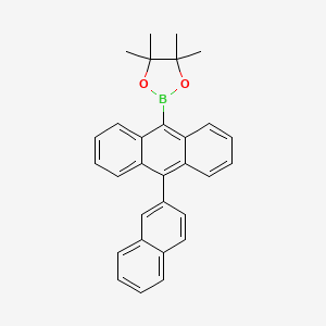 molecular formula C30H27BO2 B3030577 4,4,5,5-四甲基-2-(10-(萘-2-基)蒽-9-基)-1,3,2-二氧杂硼环丁烷 CAS No. 922518-84-1
