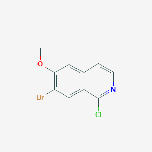 molecular formula C10H7BrClNO B3030584 7-Bromo-1-chloro-6-methoxyisoquinoline CAS No. 924271-35-2