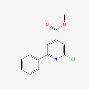 molecular formula C13H10ClNO2 B3030587 2-氯-6-苯基吡啶-4-甲酸甲酯 CAS No. 925004-76-8