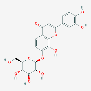 molecular formula C21H20O11 B3030589 2-(3,4-Dihydroxyphenyl)-8-hydroxy-7-(((2S,3R,4S,5S,6R)-3,4,5-trihydroxy-6-(hydroxymethyl)tetrahydro-2H-pyran-2-yl)oxy)-4H-chromen-4-one CAS No. 925701-05-9