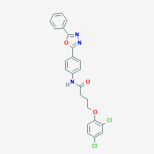 molecular formula C24H19Cl2N3O3 B303059 4-(2,4-dichlorophenoxy)-N-[4-(5-phenyl-1,3,4-oxadiazol-2-yl)phenyl]butanamide 
