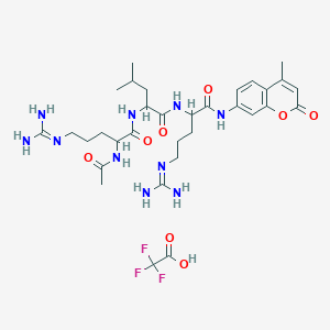 molecular formula C32H47F3N10O8 B3030607 Ac-Arg-Leu-Arg-AMC CAS No. 929903-87-7