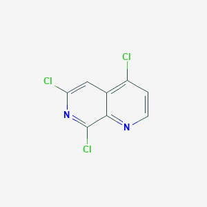 molecular formula C8H3Cl3N2 B3030615 4,6,8-Trichloro-1,7-naphthyridine CAS No. 931100-02-6