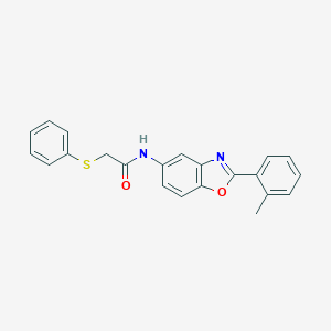 molecular formula C22H18N2O2S B303063 N-[2-(2-methylphenyl)-1,3-benzoxazol-5-yl]-2-(phenylsulfanyl)acetamide 