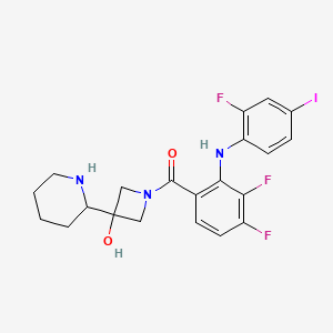 molecular formula C21H21F3IN3O2 B3030635 Cobimetinib (racemate) CAS No. 934662-91-6