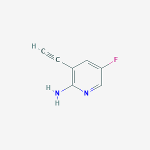 molecular formula C7H5FN2 B3030640 3-Ethynyl-5-fluoropyridin-2-amine CAS No. 936344-74-0
