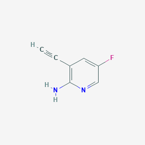 molecular formula C7H5FN2 B3030640 3-乙炔基-5-氟吡啶-2-胺 CAS No. 936344-74-0