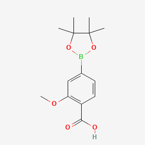 molecular formula C14H19BO5 B3030645 2-甲氧基-4-(四甲基-1,3,2-二氧杂硼环-2-基)苯甲酸 CAS No. 936728-23-3