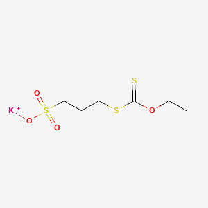 molecular formula C6H11KO4S3 B3030653 Potassium 3-((ethoxythioxomethyl)thio)propanesulphonate CAS No. 93841-14-6