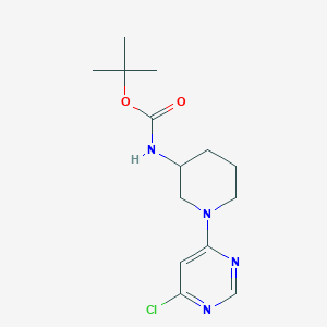 molecular formula C14H21ClN4O2 B3030659 [1-(6-Chloro-pyrimidin-4-yl)-piperidin-3-yl]-carbamic acid tert-butyl ester CAS No. 939986-09-1