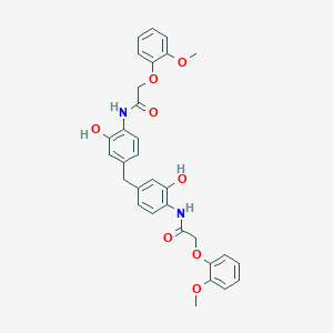 molecular formula C31H30N2O8 B303066 N,N'-(Methylenebis(2-hydroxy-4,1-phenylene))bis(2-(2-methoxyphenoxy)acetamide) 