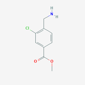 molecular formula C9H10ClNO2 B3030662 Methyl 4-(aminomethyl)-3-chlorobenzoate CAS No. 940062-11-3