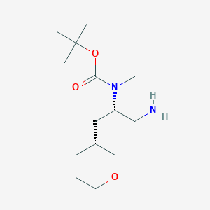 tert-Butyl ((S)-1-amino-3-((R)-tetrahydro-2H-pyran-3-yl)propan-2-yl)(methyl)carbamate