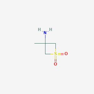 molecular formula C4H9NO2S B3030684 3-Amino-3-methylthietane 1,1-dioxide CAS No. 943438-02-6