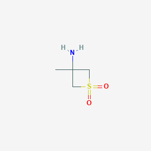 molecular formula C4H9NO2S B3030684 3-氨基-3-甲基噻烷 1,1-二氧化物 CAS No. 943438-02-6