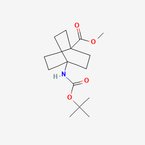 molecular formula C15H25NO4 B3030688 4-((叔丁氧羰基)氨基)双环[2.2.2]辛烷-1-甲酸甲酯 CAS No. 943845-74-7