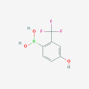 molecular formula C7H6BF3O3 B3030690 4-Hydroxy-2-(trifluoromethyl)phenylboronic acid CAS No. 943918-05-6