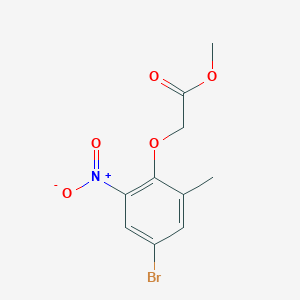 molecular formula C10H10BrNO5 B3030692 Methyl 2-(4-bromo-2-methyl-6-nitrophenoxy)acetate CAS No. 943994-74-9