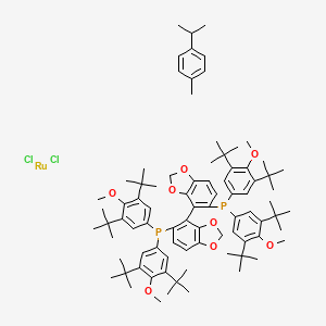 Chloro{(S)-(+)-5,5'-bis[di(3,5-di-t-butyl-4-methoxyphenyl)phosphino]-4,4'-bi-1,3-benzodioxole}(p-cymene)ruthenium(II) chloride