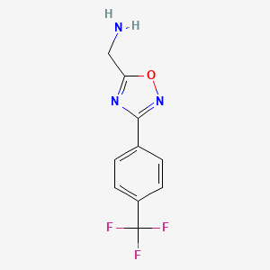 {3-[4-(Trifluoromethyl)phenyl]-1,2,4-oxadiazol-5-yl}methanamine