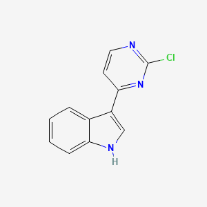 molecular formula C12H8ClN3 B3030716 3-(2-Chloropyrimidin-4-yl)-1H-indole CAS No. 945016-63-7
