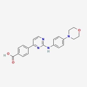 molecular formula C21H20N4O3 B3030721 4-(2-(4-吗啉苯胺)嘧啶-4-基)苯甲酸 CAS No. 945749-71-3