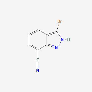 molecular formula C8H4BrN3 B3030722 3-Bromo-1H-indazole-7-carbonitrile CAS No. 945762-00-5