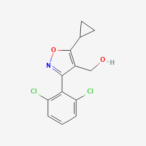 molecular formula C13H11Cl2NO2 B3030726 (5-Cyclopropyl-3-(2,6-dichlorophenyl)isoxazol-4-yl)methanol CAS No. 946426-89-7