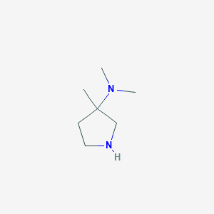 molecular formula C7H16N2 B3030729 N,N,3-trimethylpyrrolidin-3-amine CAS No. 947149-88-4