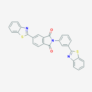 molecular formula C28H15N3O2S2 B303074 5-(1,3-benzothiazol-2-yl)-2-[3-(1,3-benzothiazol-2-yl)phenyl]-1H-isoindole-1,3(2H)-dione 