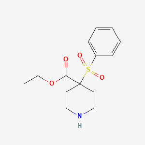 4-(phenylsulfonyl)-4-Piperidinecarboxylic acid ethyl ester